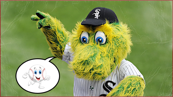 Chicago White Sox Retro Purpel Ribbie & Yellow Roobarb Mascot