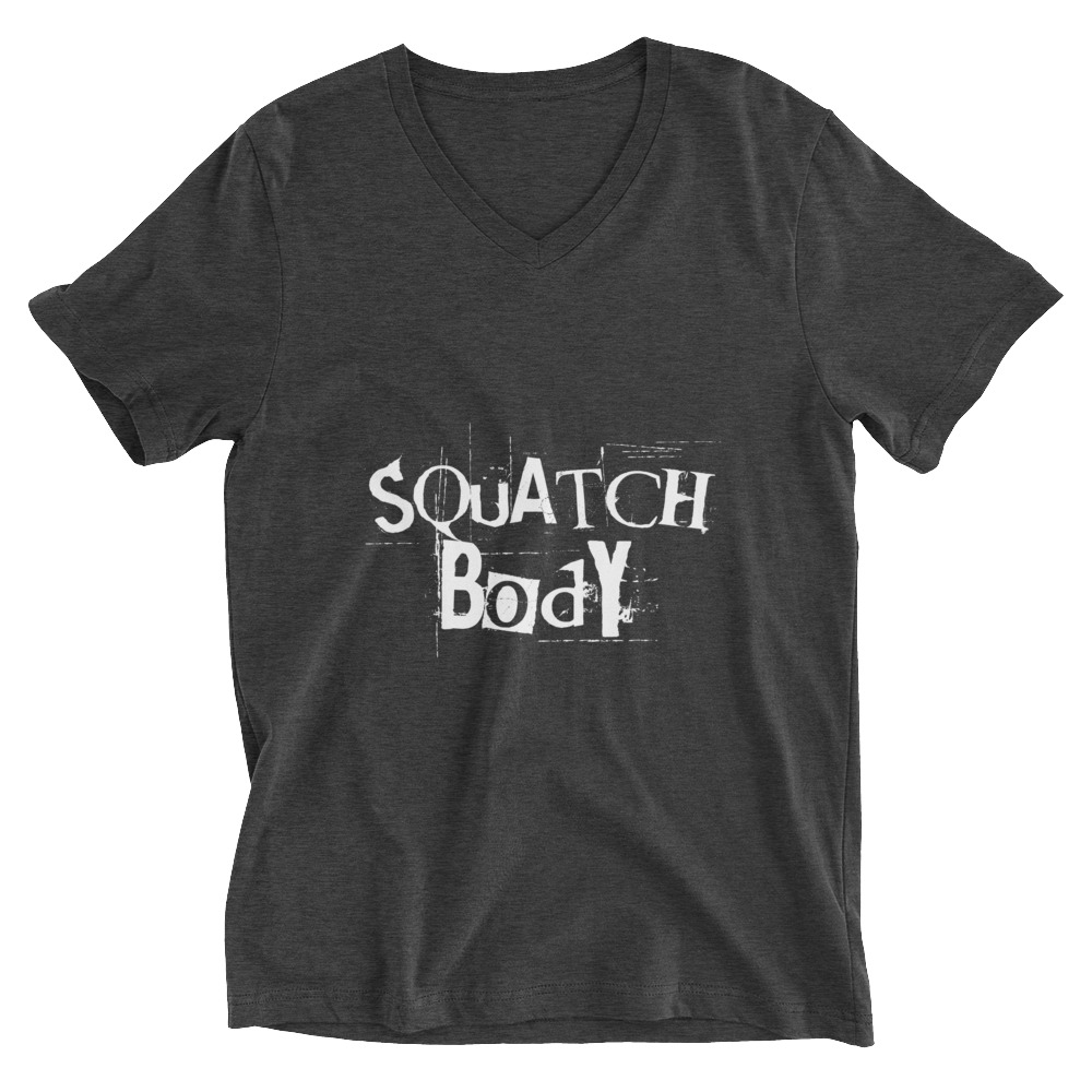 Squatch Body V-Neck T-Shirt (Dark) - Image 5